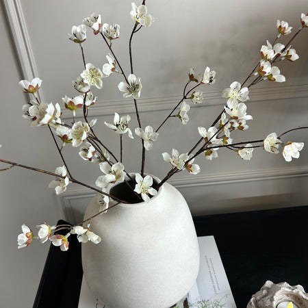Cream Japanese silk cherry blossom 68cm
