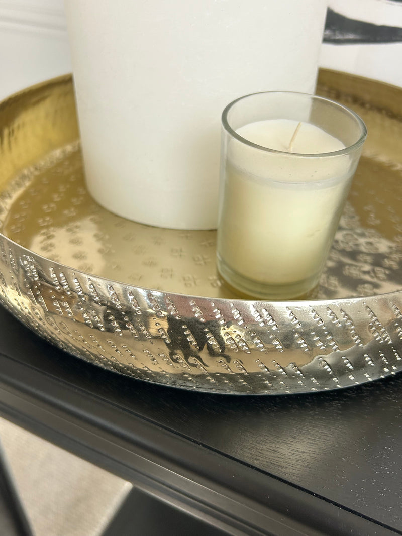 Gold hammered trays 2 sizes