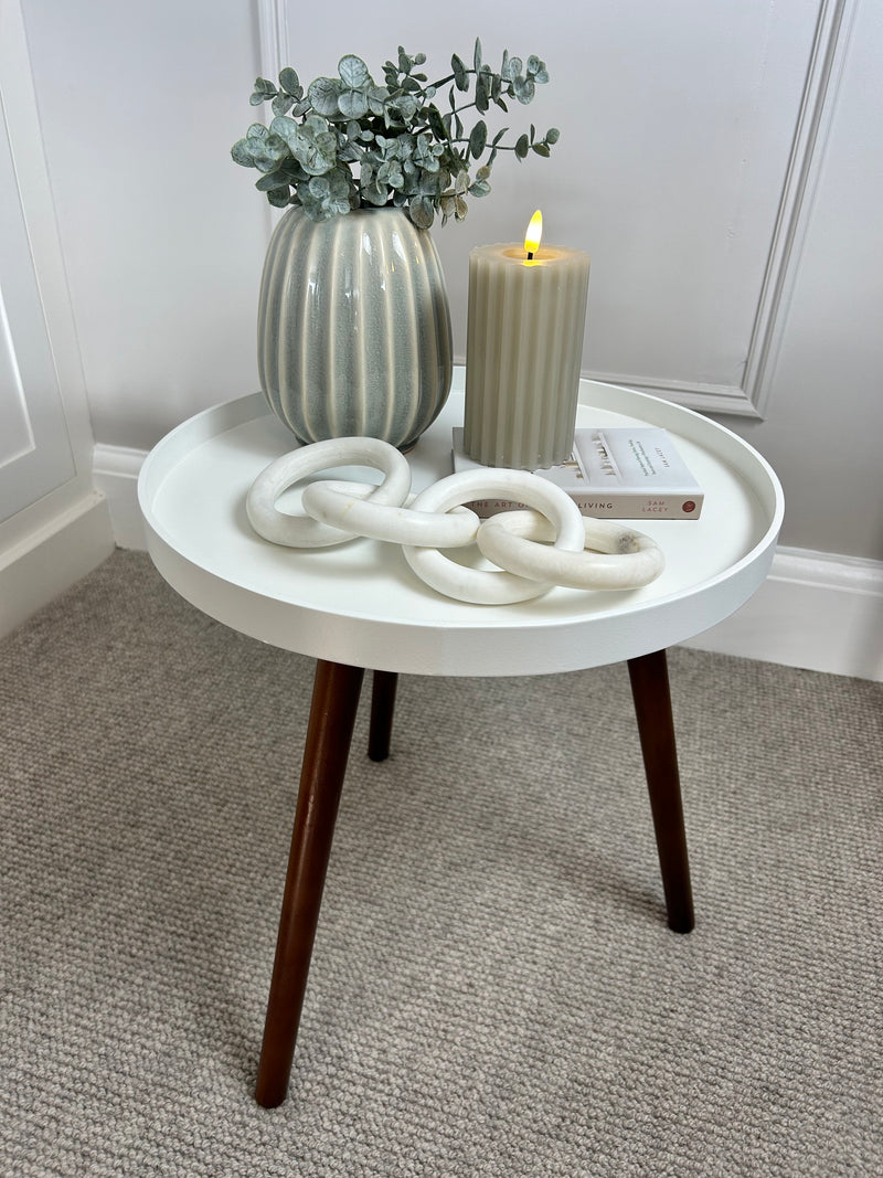 White Marble topped gold table