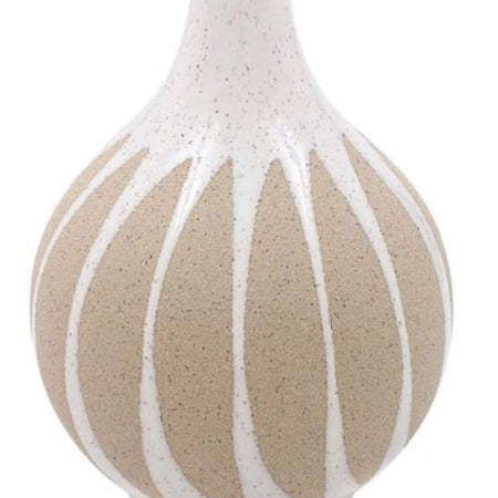 Two tone Teardrop Shape chunky textured Vase 2 sizes