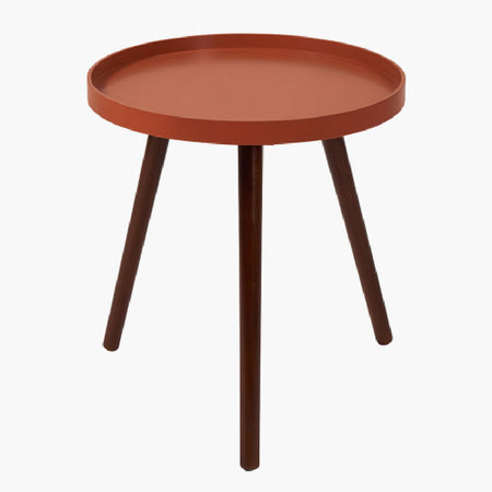 Halston rust round side table