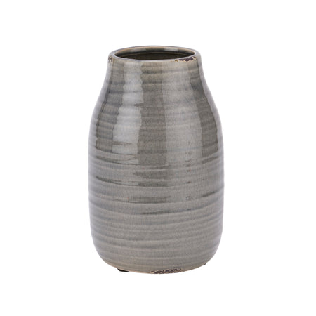 Grey Stef Garda round chunky vase