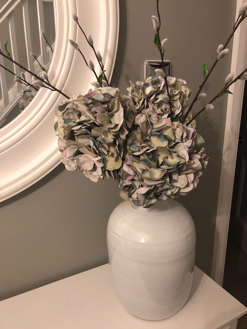 Pale grey lavender hydrangea stem