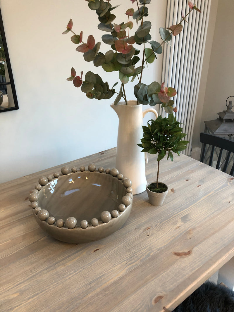 Grey Ceramic Bobble Bowl