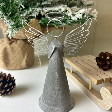 Metal standing angel 16cm
