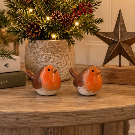 Traditional Colourful Ceramic Robin