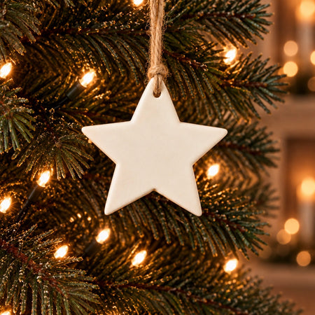 Set of 3 large ceramic stars