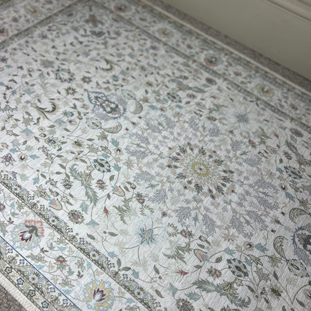 Traditional print rug runner mat machine washable 80x150