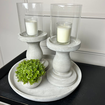 Cement round tray plate