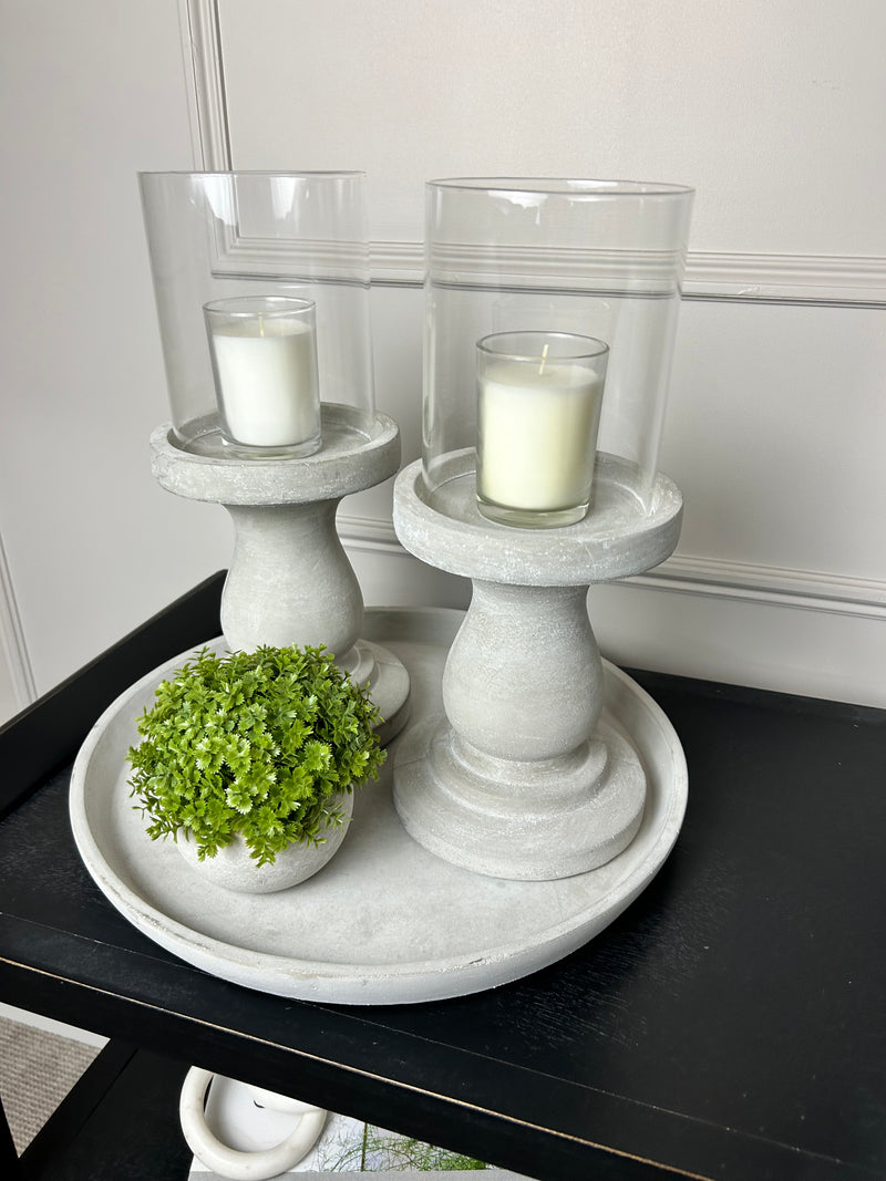 Cement round tray plate