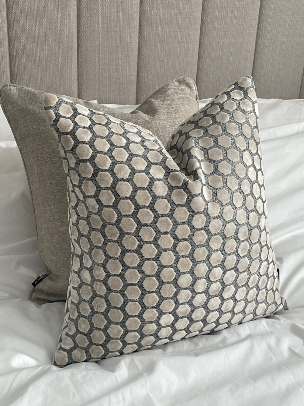 Grey and beige cushions sale