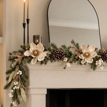 Luxury magnolia full garland 180cm