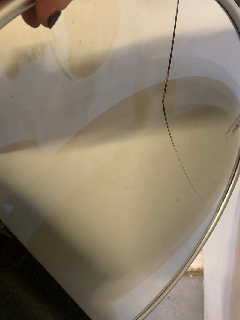 Silver round simple rim mirror 50cm