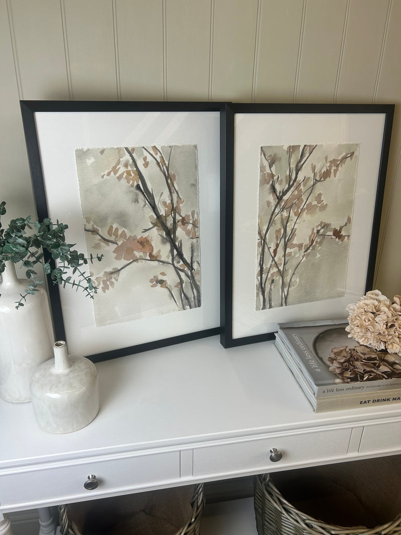 Cherry blossom framed wall art picture two styles