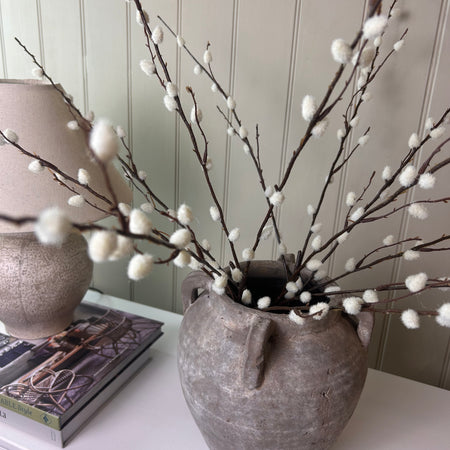Luxury pussy willow stem spray bunch 75cm
