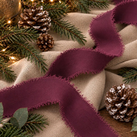 1 metre soft burgundy ribbon