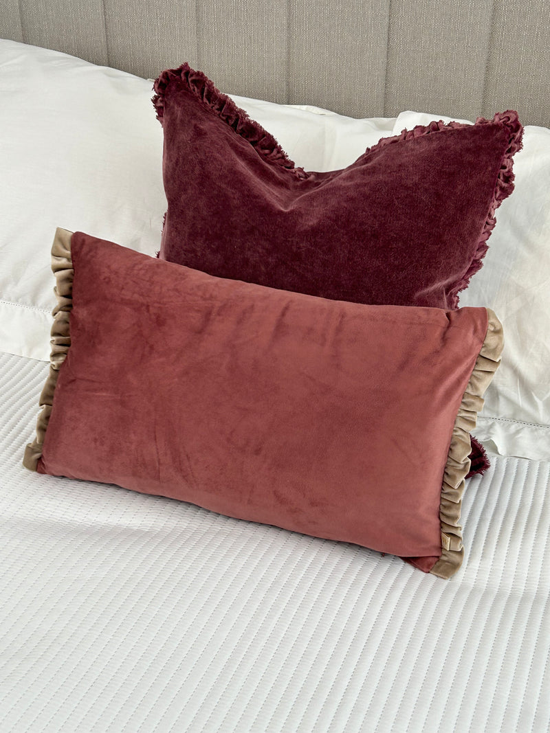 Mulberry velvet grill edge cushion