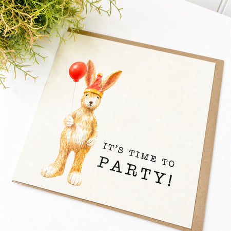 ‘It’s Time to Party’ Cute Greeting Card