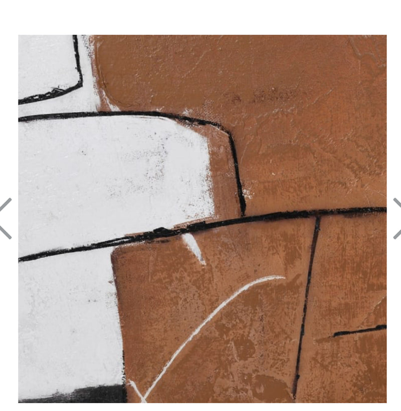 Textured wooden framed canvas art 100cm
