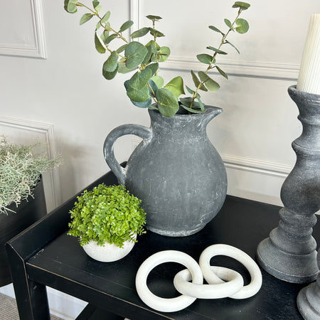 Washed Black stone look rustic jug