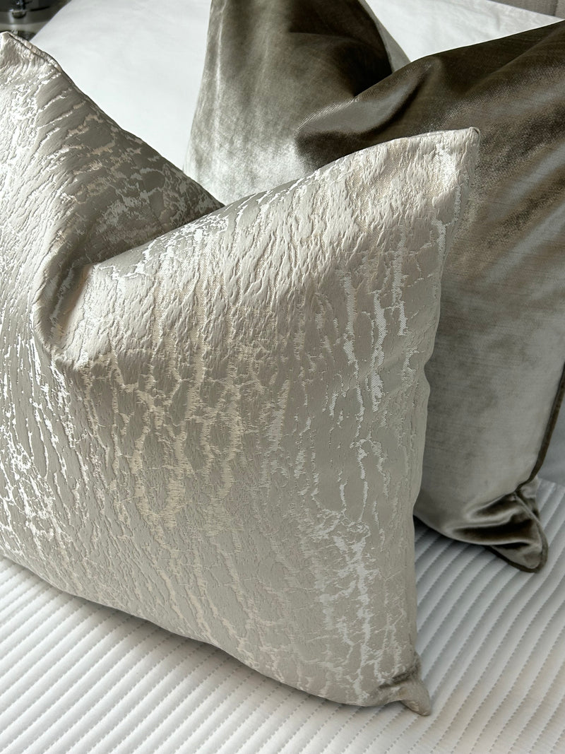 Alabaster Foil Printed Large Cushion 50cm