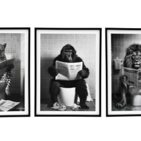 Large Bathroom Black Framed Animal Prints 60cm 3 styles