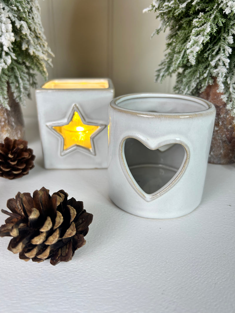 Heart Star Tea Light Candle Holder, 2 Styles