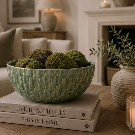Sage Green textured mixing fruit bowl