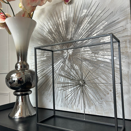 Large Starburst square metal standing decoration 40cm