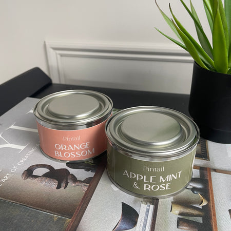 Pintail paint pot style tin candles