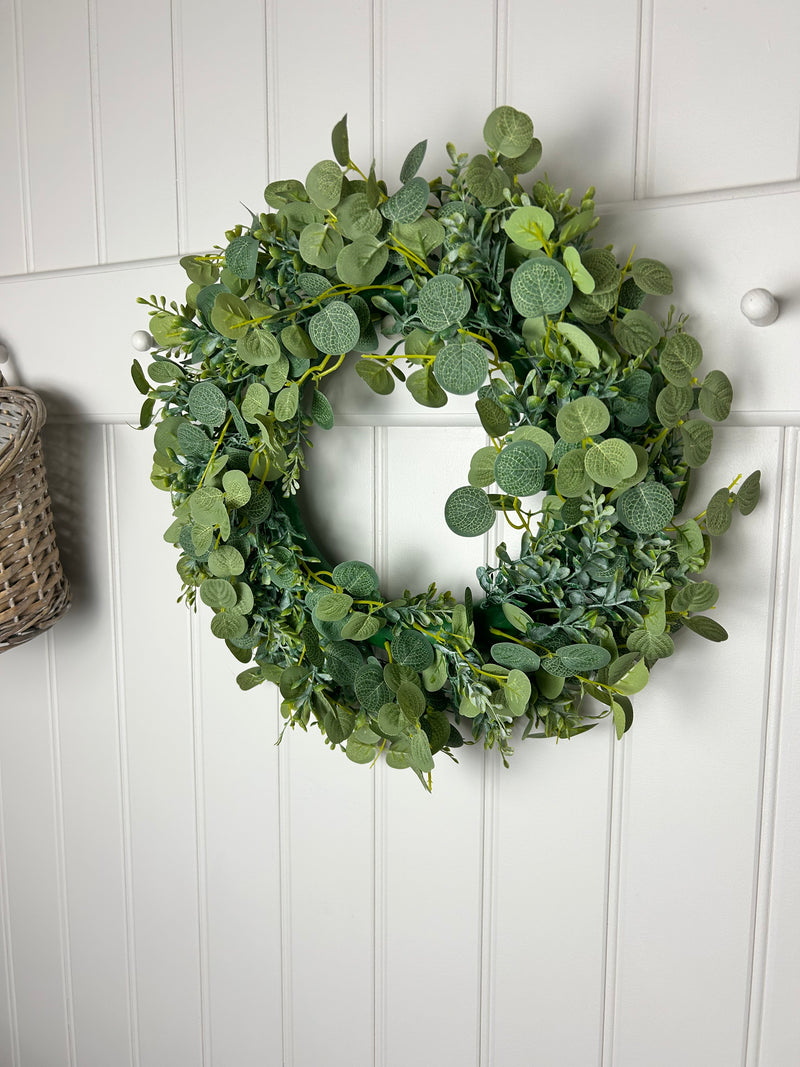 Green foliage wreath 50cm
