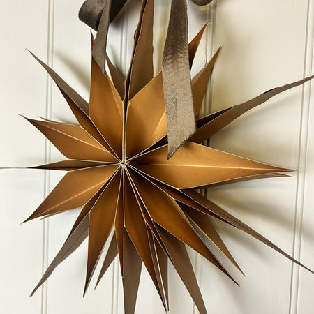 Nutmeg brown paper star 40cm