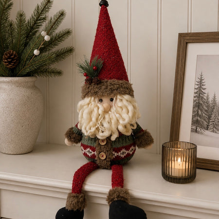 Large traditional santa gonk sitting