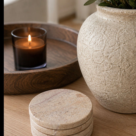 Set of 4 sandstone coasters