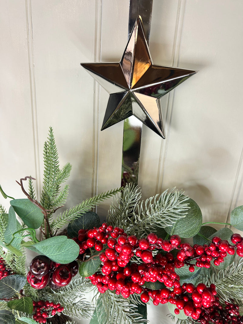 Silver Metal Over Door Wreath Hook