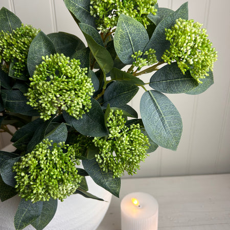Viburnum bunch stem spray green 70cm