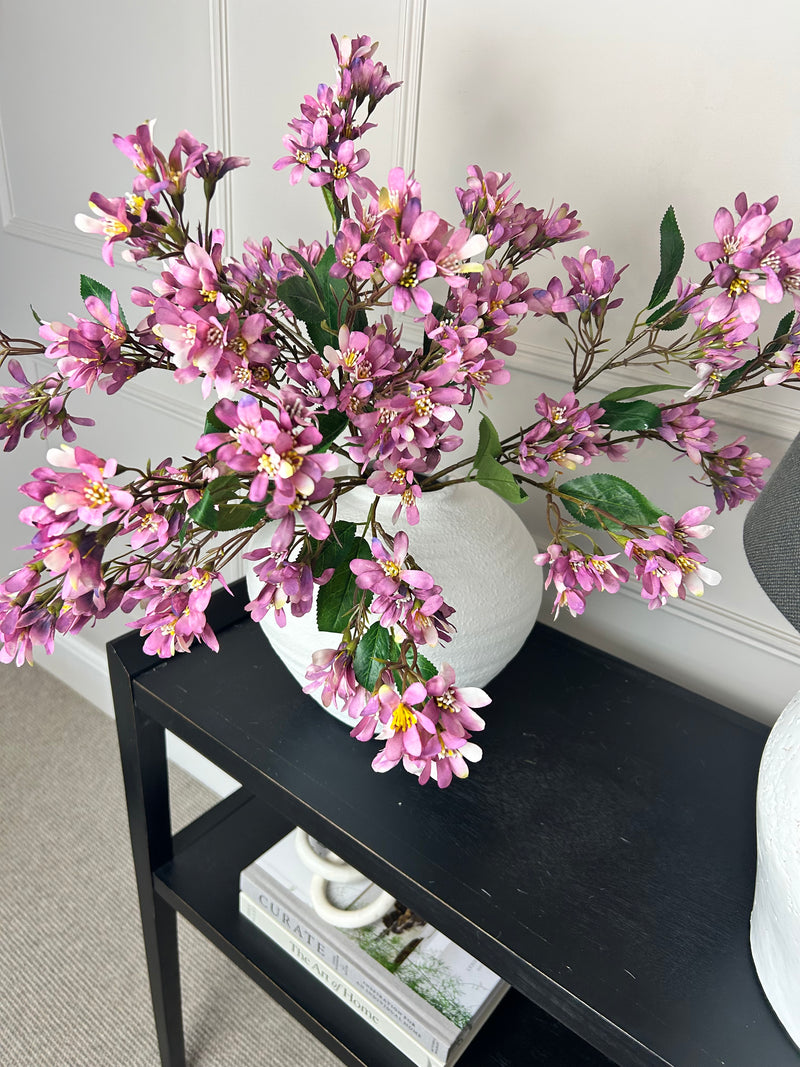 Lilac purple spring blossom stem spray 70cm