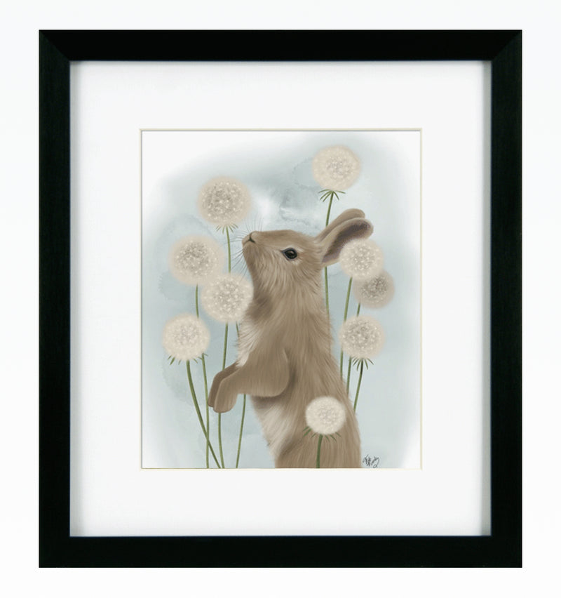 Spring rabbits framed print