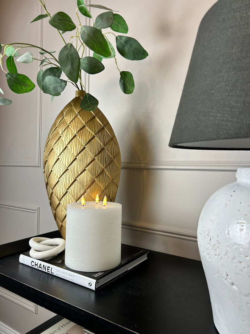 Gold tall shaped vase 52cm