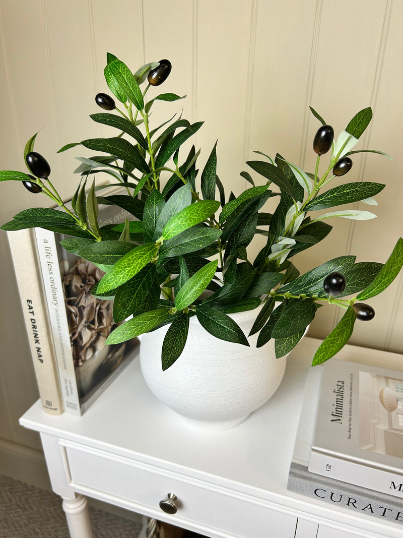 White double handles urn vase