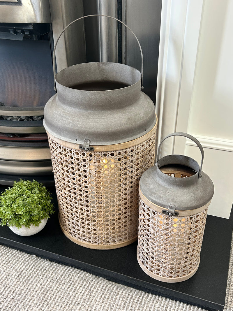 Rattan Weave & Metal Lanterns
