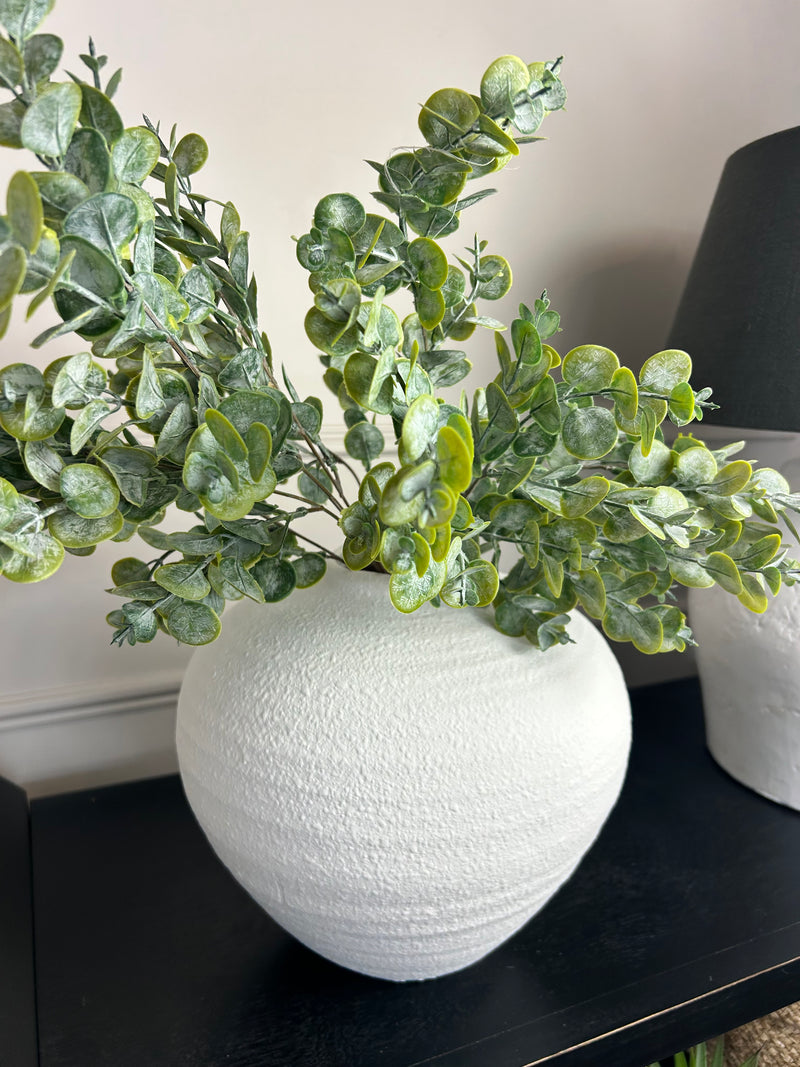 Gum drop button leaf stem multi bunch eucalyptus 69cm