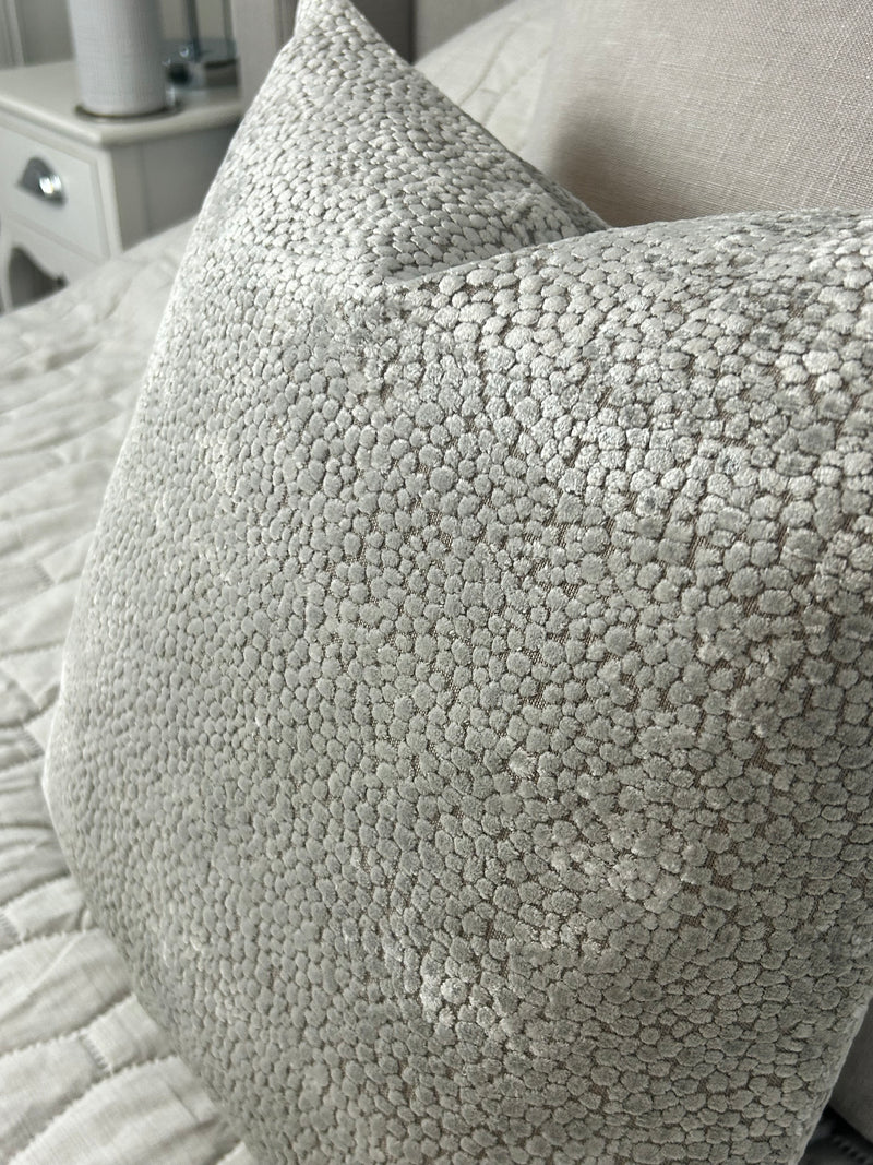 Taupe champagne textured Bingham cushion 45cm