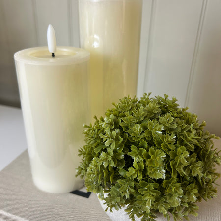 Cream LED wax battery candle 2 sizes