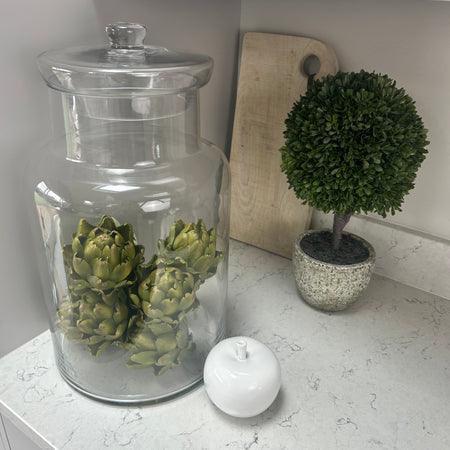 Extra large glass lidded jar