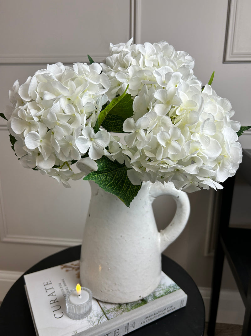 Single White Hydrangea 46cm