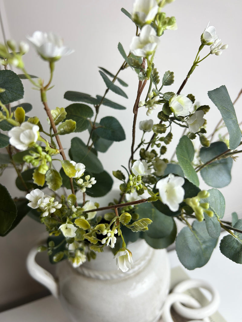 White wax flower stem 65cm