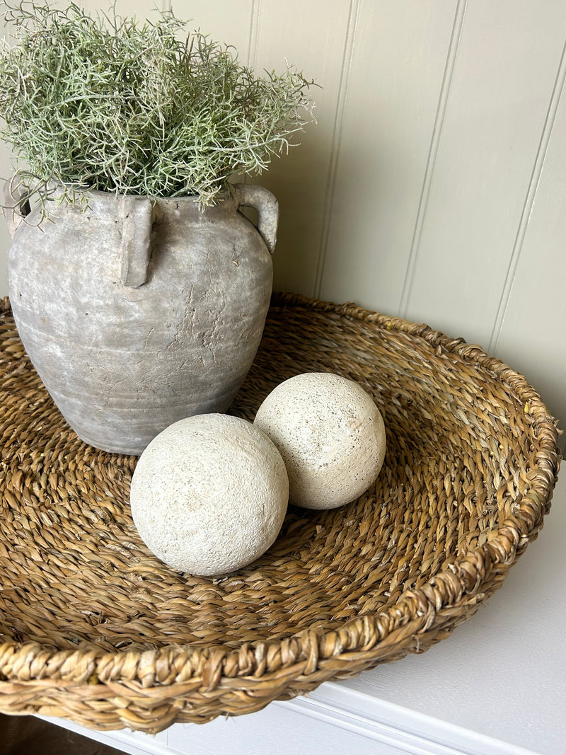 Large round seagrass tray bowl 55cm