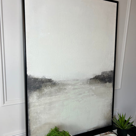 Scenic abstract print canvas  with black frame art