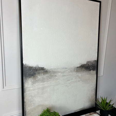 Scenic abstract print with black frame